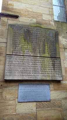 Memorial to John Anderson, Ramshorn Cemetery, Glasgow