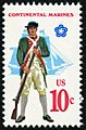 Military Uniforms Continental Marines 10c 1975 issue U.S. stamp