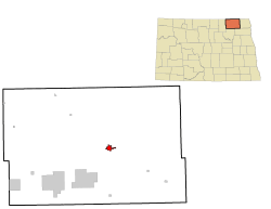 Location of Langdon, North Dakota
