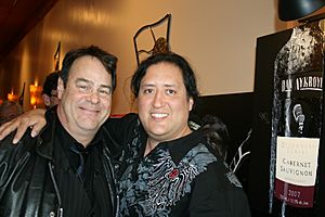 Nunez and Dan Aykroyd, February 2009