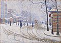 Paul Signac - Snow, Boulevard de Clichy, Paris - Google Art Project