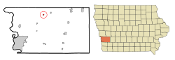 Location of Neola, Iowa
