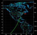 STS130 Ground Track-Orbit217