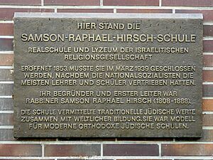 Samson-raphael-hirsch-schule commemorative plaque2001 frankfurt hesse germany