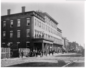 The Mansion House Hotel served as a hospital during the occupation of Alexandria, Virginia by Union forces, during the Civil War