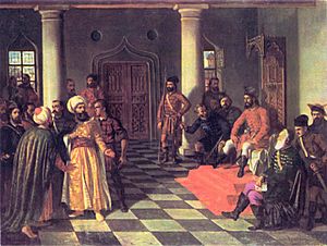 Theodor Aman - Vlad the Impaler and the Turkish Envoys
