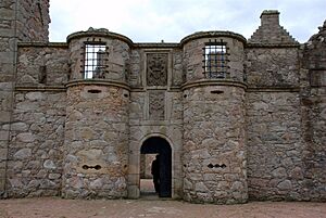 Tolquhon Castle, entrance detail