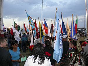 Tribal Flags at Eagle Butte, SD