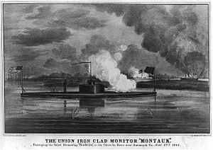 USS Montauk destroys CSS Rattlesnake