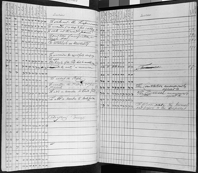 Voting Record of the Constitutional Convention - NARA - 301680