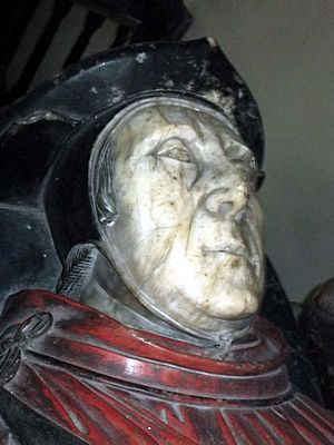 Wroxeter St Andrews - Effigy of Thomas Bromley
