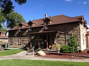 2014-09-21 15 15 12 Sherman Station, home of the Elko Chamber of Commerce, in the main city park of Elko, Nevada