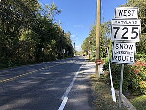 2018-10-17 13 40 48 View east along Maryland State Route 725 (Old Marlboro Pike) at Main Street in Upper Marlboro, Prince George's County, Maryland