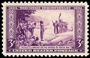 3c Wisconsin Tercentenary Nicolet's Landing, 1934 issue