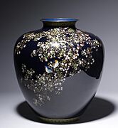 Ando Cloisonné Company - Vase with Flowering Cherry and Birds - Walters 44708