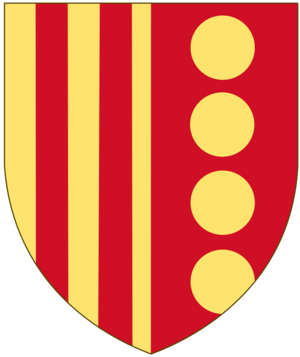 Arms of Elisenda of Montcada, Queen of Aragon