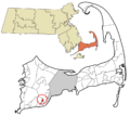 Barnstable County Massachusetts incorporated and unincorporated areas Seabrook highlighted