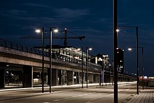 Bella center metro station by night
