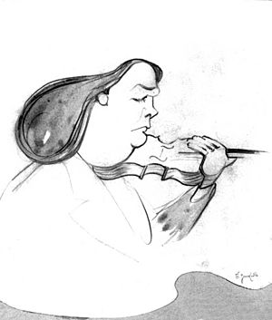 Ber Zalkind. “Cartoon of Violinist Eugene Isaya.” 1913