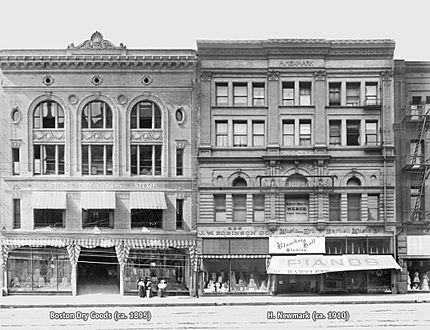 Boston Dry Goods and Harris Newmark buildings 1899