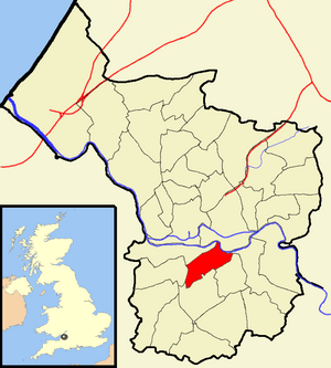 Map showing Windmill Hill ward south of the city centre