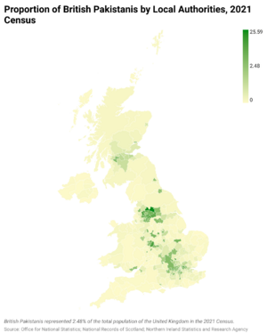 British Pakistanis, 2021 UK Census