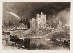 Brougham Castle mezzotint, J. M. W. Turner