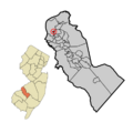 Camden County New Jersey Incorporated and Unincorporated areas Woodlynne Highlighted