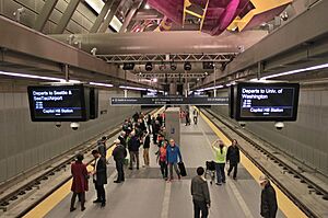 Capitol Hill Station platform on opening day, March 19, 2016 - 01