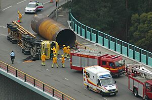 Car accident at Tung Chung Eastern Exchange