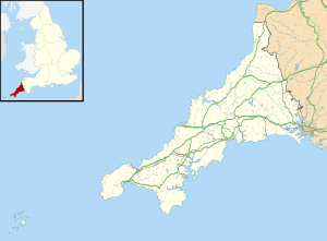 Map showing the location of Trevelgue Head