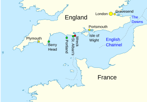 English Channel location map - Halsewell