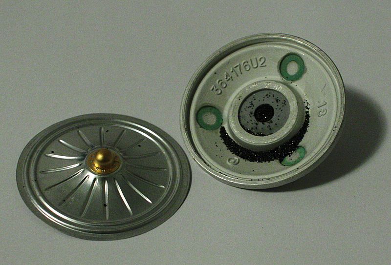 Ericsson carbon microphone opened