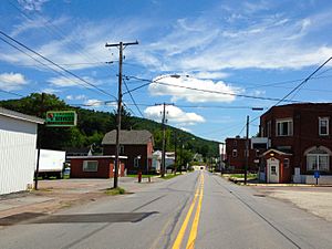 Garrett, Pennsylvania, looking east on PA 653 (Jackson St) in 2014.