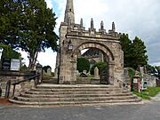 Gateway to churchyard of St Mary, Astbury