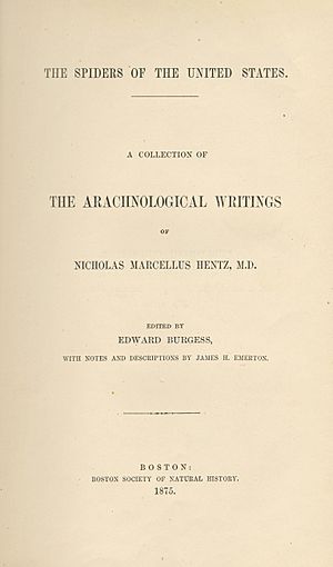 Hentz Spiders of the United States title page