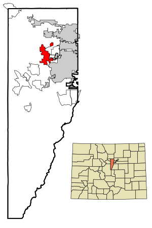 Location of the City of Golden in Jefferson County, Colorado