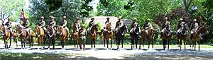Light horse reenactors at the 95th anniversary of the Battle of Beersheba 31 October 2012