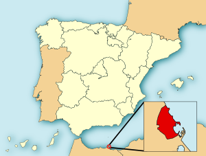 Localización de Melilla