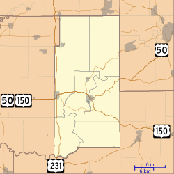 Lacy, Indiana is located in Martin County, Indiana