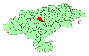 Location of Los Corrales de Buelna