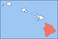Map of Hawaii highlighting Hawaii (island)