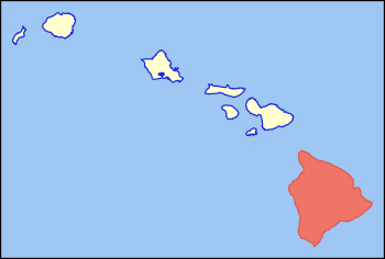 Map of Hawaii highlighting Hawaii (island).svg