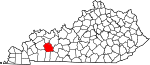 State map highlighting Muhlenberg County