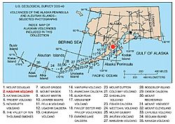 Map of alaska volcanoes kaguyak