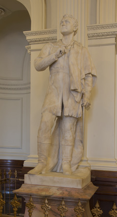 Marble statue of Sam Houston by Elizabet Ney, unveiled on this spot in the Texas Capitol South Foyer in 1903. Austin, Texas LCCN2014632128