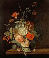 Maria van Oosterwijk A vase of flowers