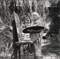 Mary Elizabeth Price at her easel