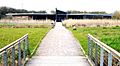 Newport Wetlands RSPB Reserve Visitor Centre As Seen From Ridge and Furrow Landscape