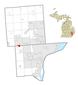 Location within Oakland County (top) and Wayne County (bottom)